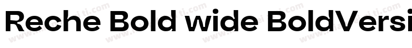 Reche Bold wide BoldVersion 1000字体转换